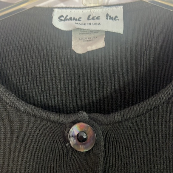 Great looking Shane Lee inc vintage Christmas sweater, beaded, glittered trees M - Picture 3 of 7